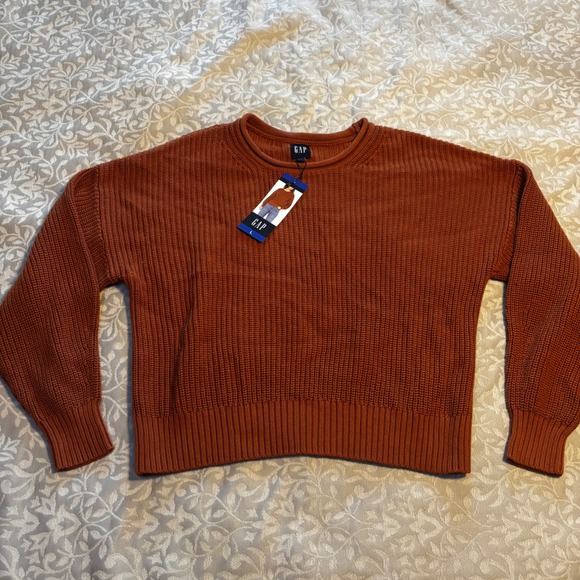 GAP Sweaters - GAP Crewneck Sweater Rust Brown Chunky Knit Women's L (HC)‎